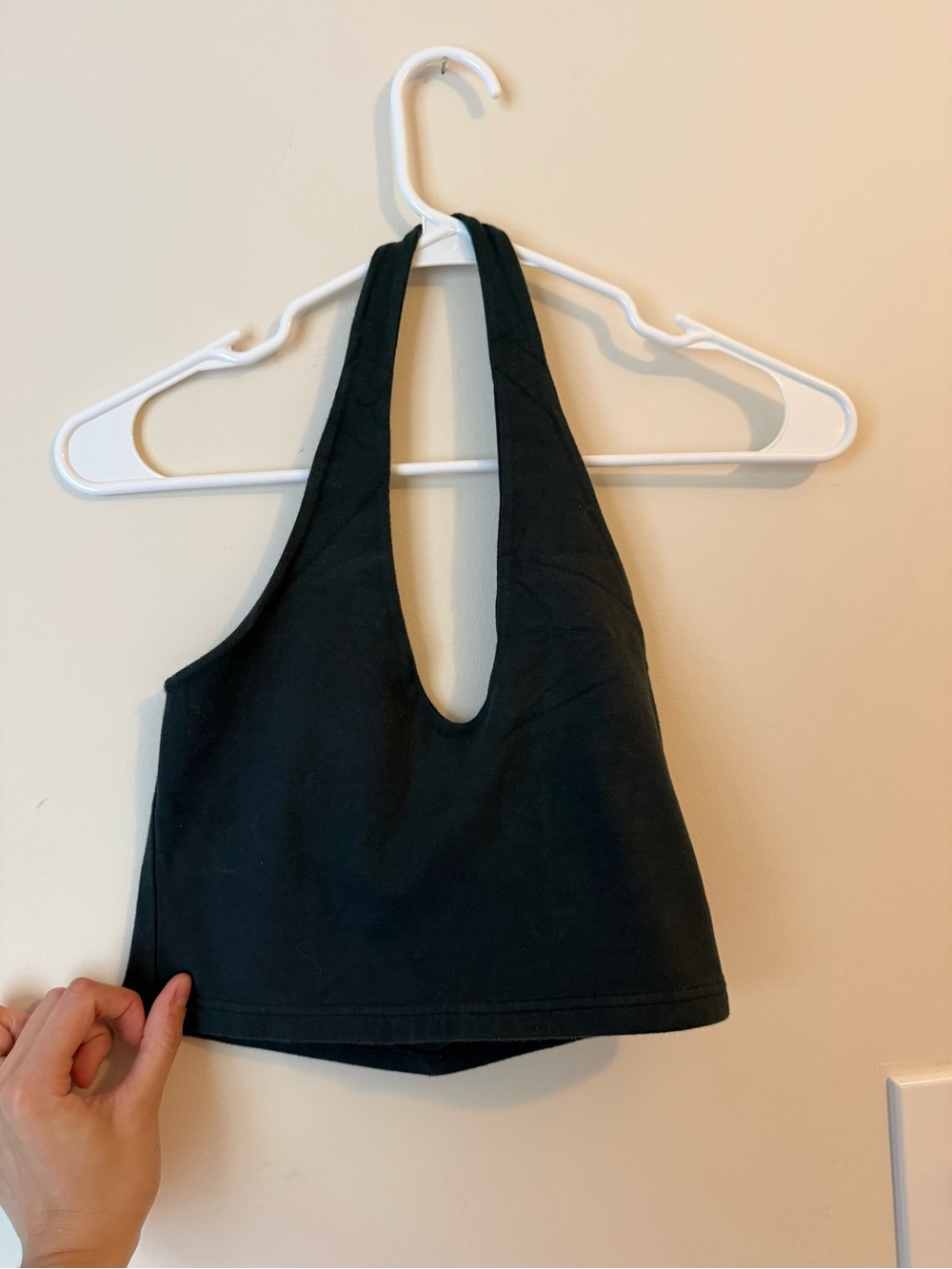 Brandy Melville Black Halter Crop Tank